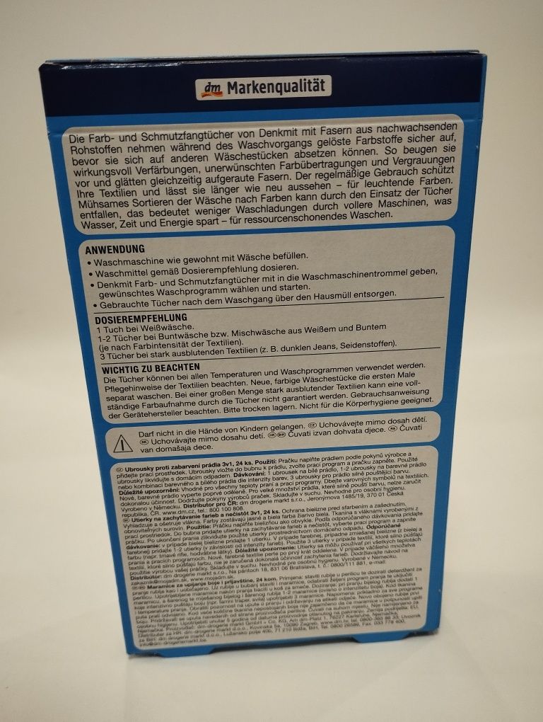 Denk  mit chusteczki do prania wyłapujące kolor