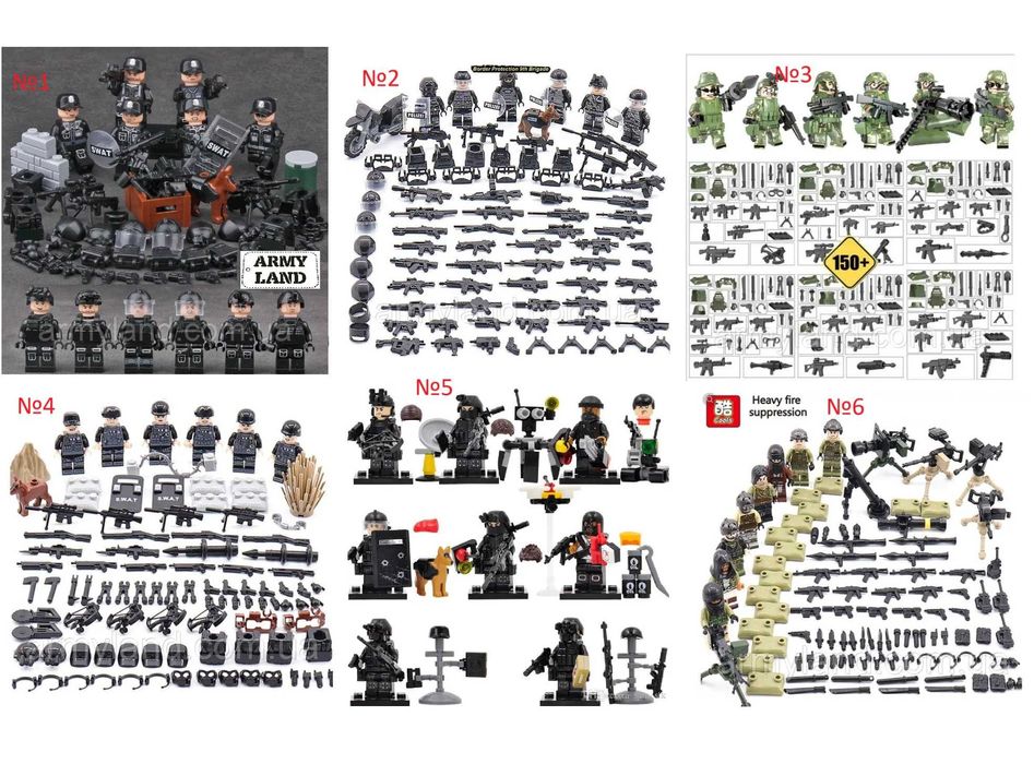 Конструктор, наборы SWAT, військові  Лего Розпродаж