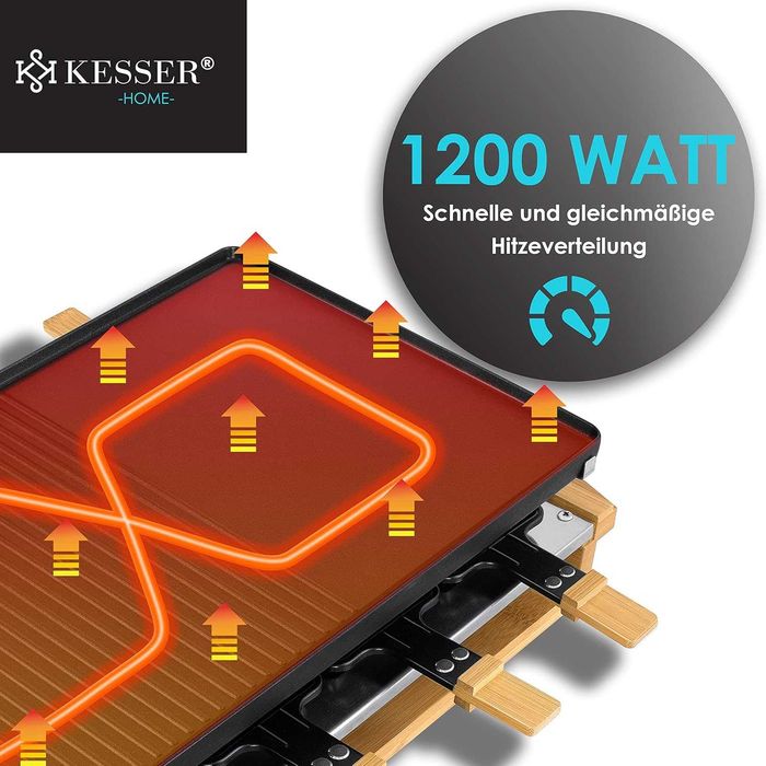 Grill z naturalnym kamieniem/ruszt/patelnia/elektryczny /KESSER !9164!