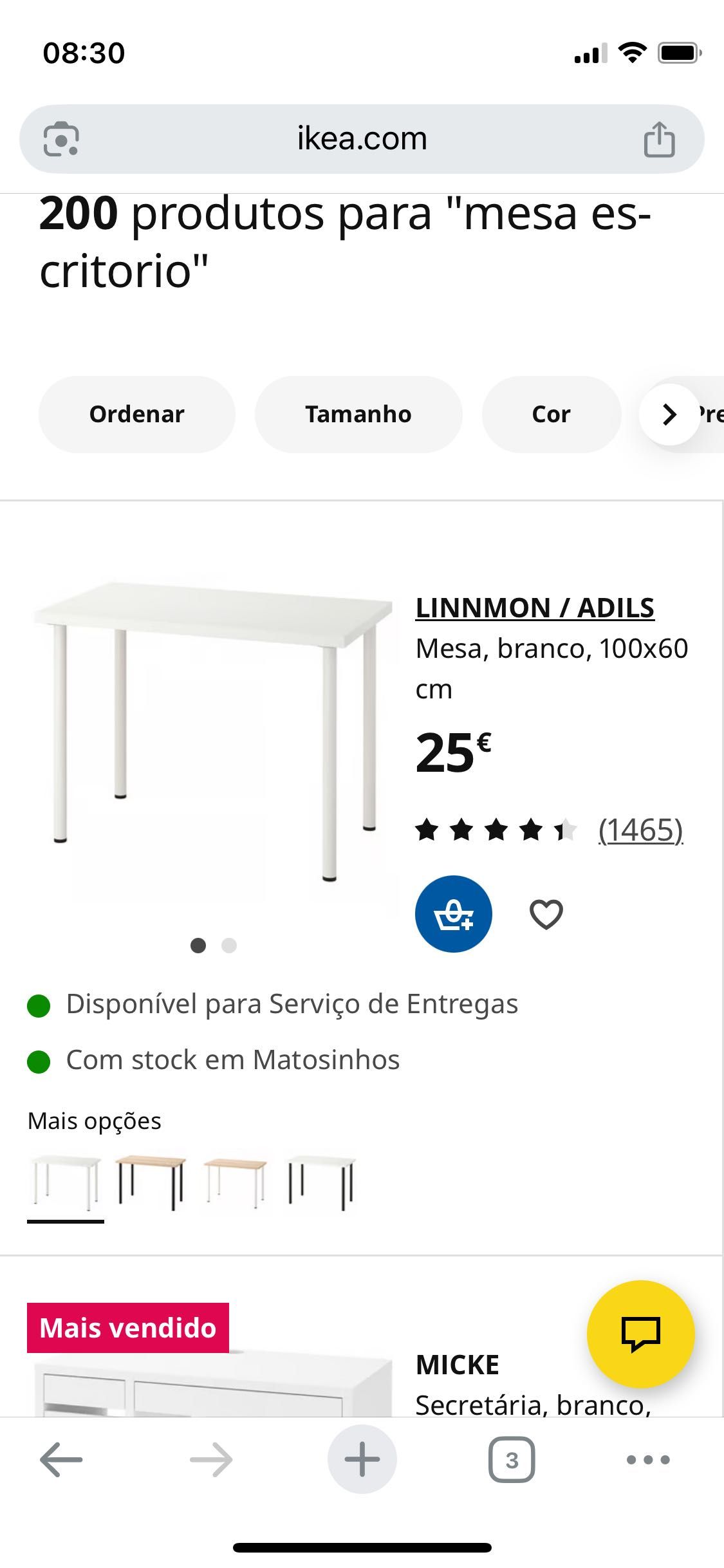 Mesa de escritório básica