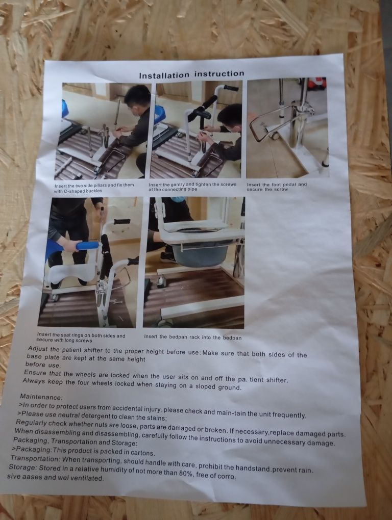 Cadeira de apoio e multifunções