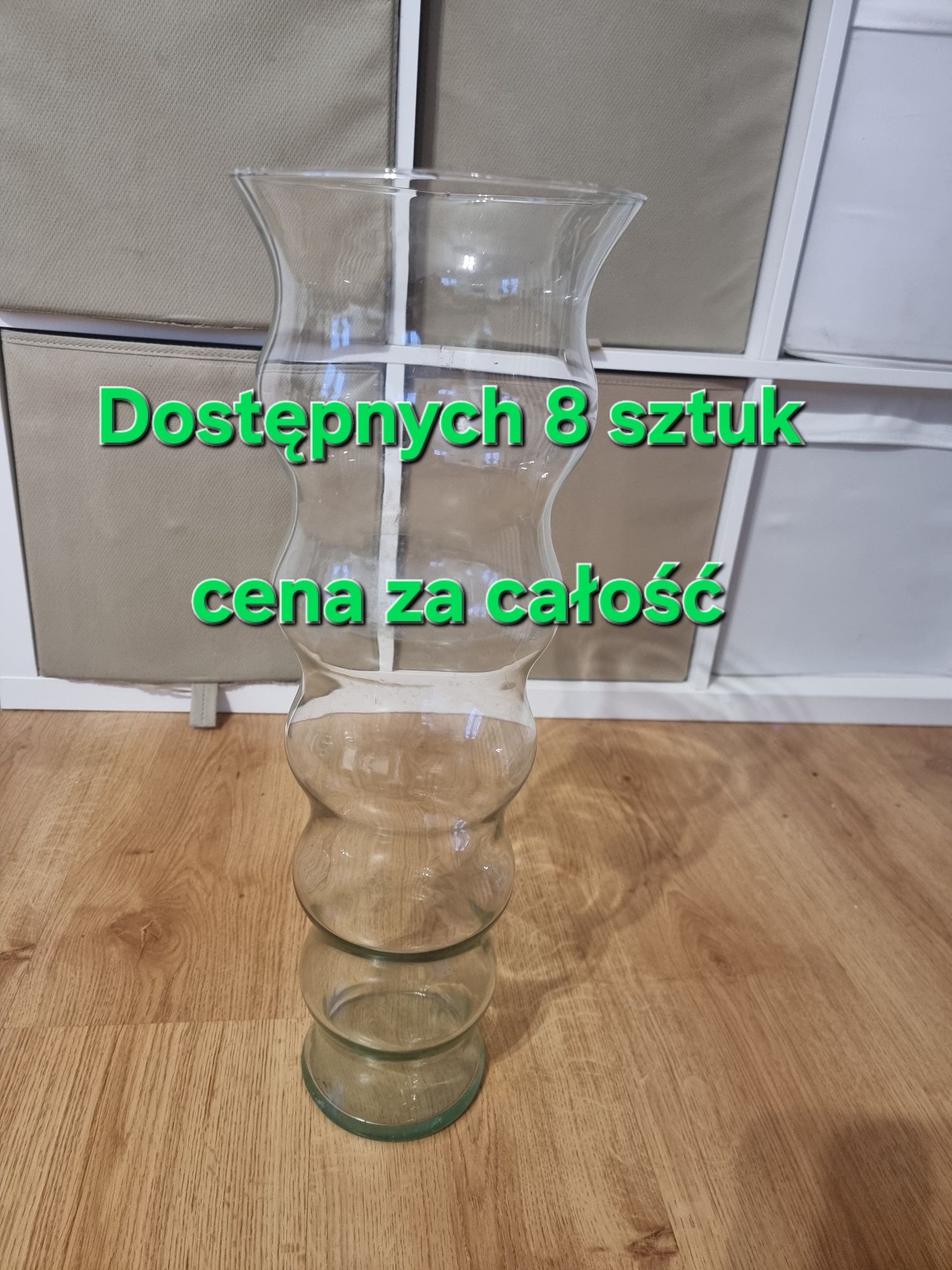 Wysokie szklane wazony  8 sztuk weselne / dekoracje ślubne