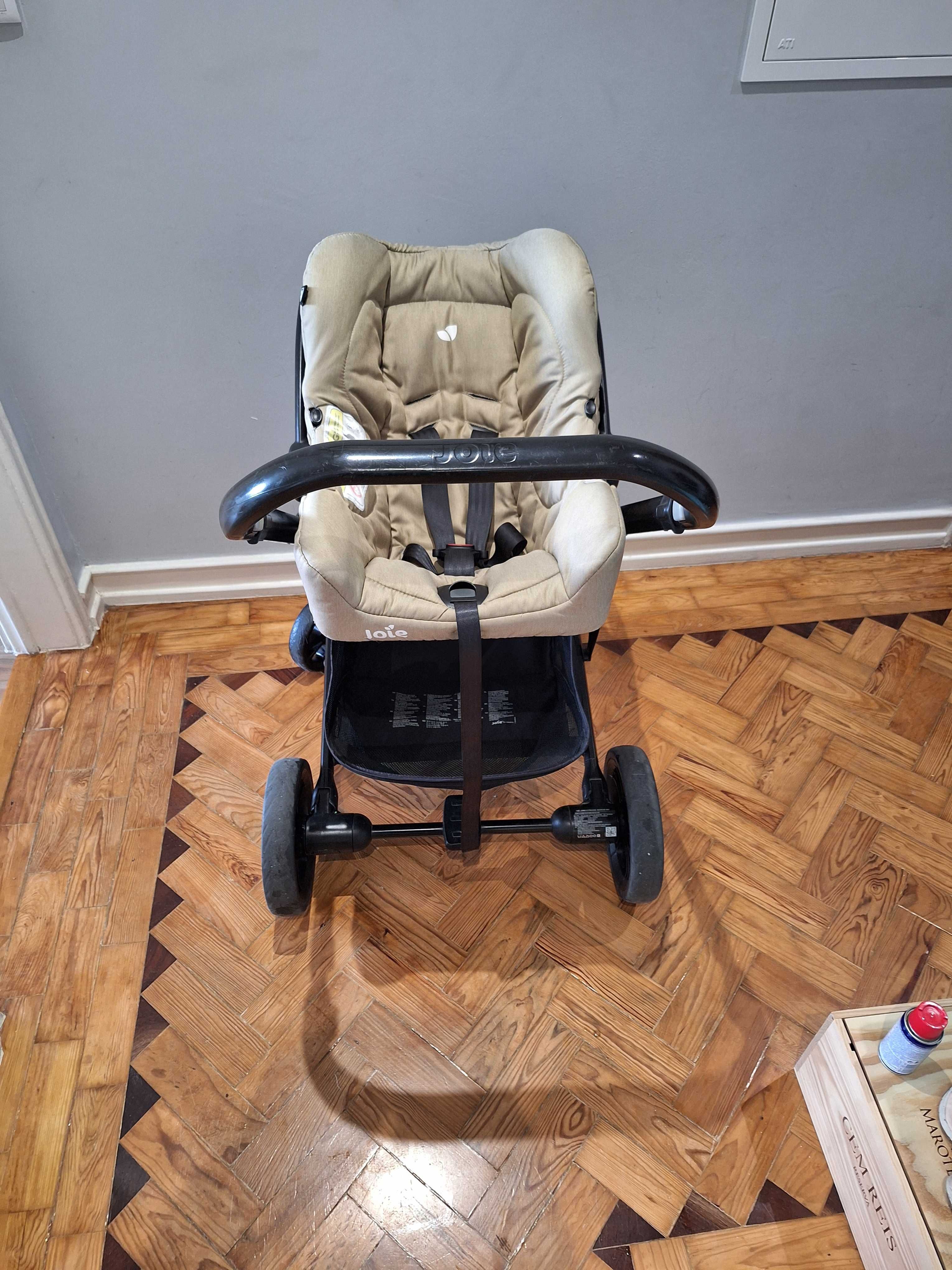 Carrinho bebé Joie - Base de rodas com cesto, Ovinho e Cadeira