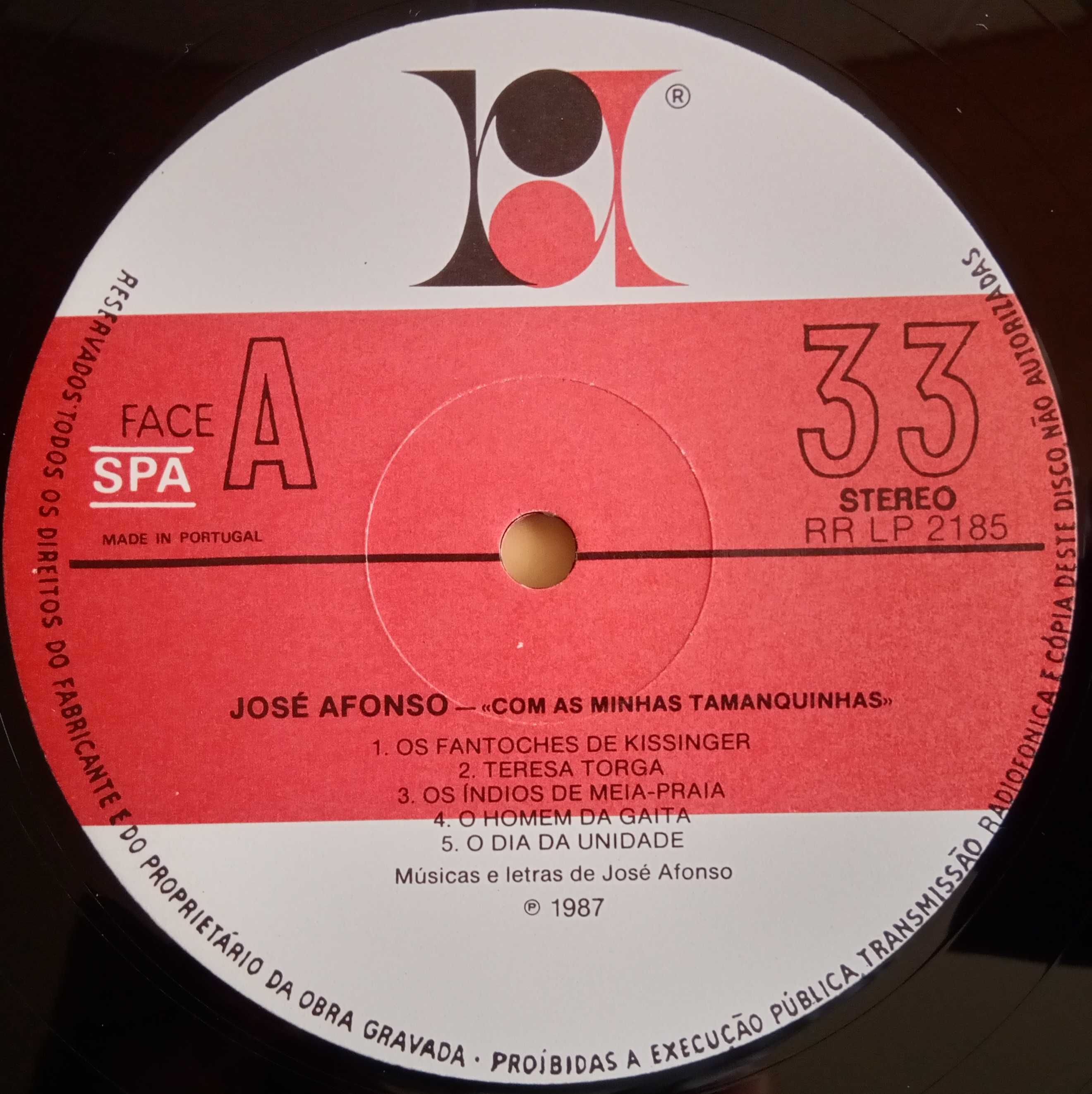 José Afonso	- - - - -		Com as Minhas Tamanquinhas	- - - - -	LP