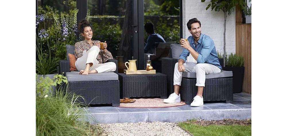 2 Fotele Keter California Lounge Brąz