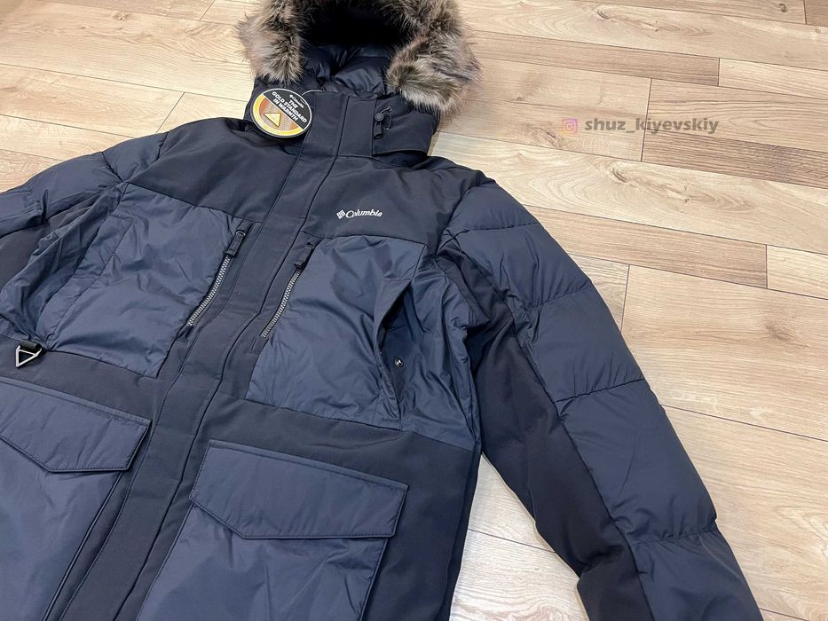 Зимова Чорна Чоловіча Куртка Парка Columbia XL Мужская Куртка Тёплая