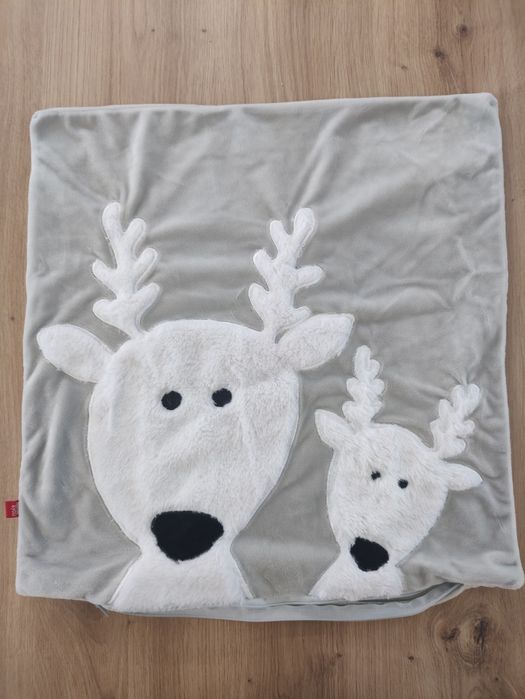 Poszewka na poduszkę home&you , świąteczna, renifery, 42x42