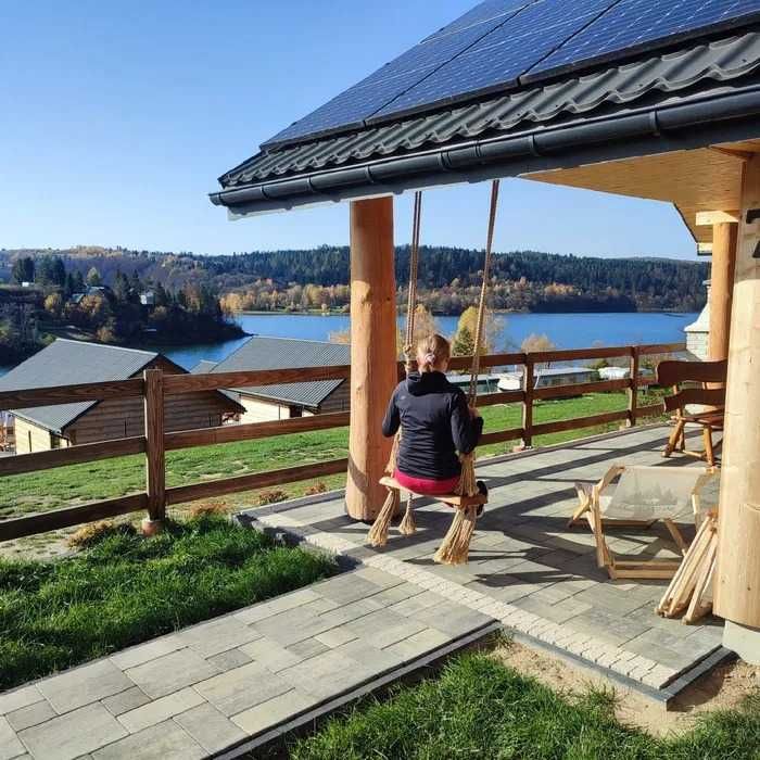 Domek nad Morzem bieszczadzkim z jacuzzi , Gorąca beczka, Sauna