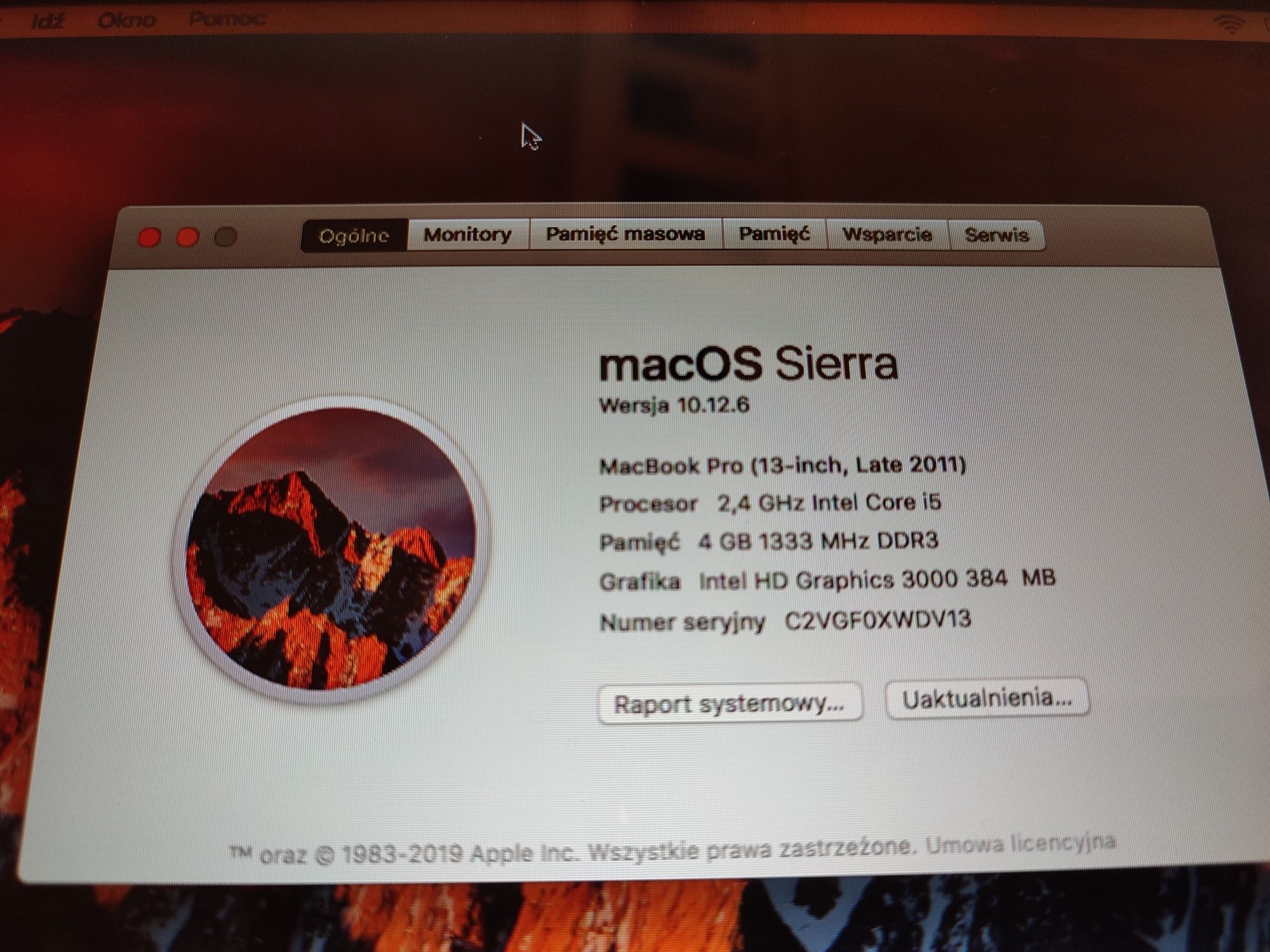 MacBook Pro 8,1 13 cali A1278