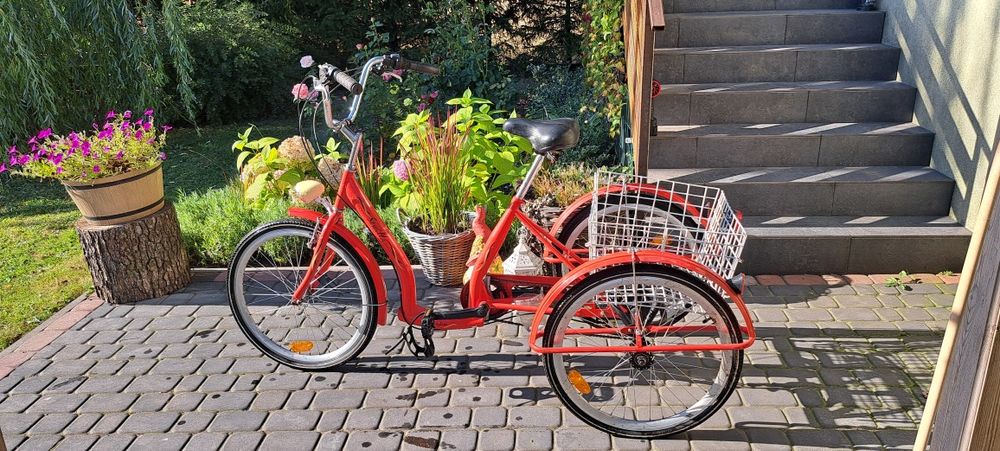 Rower dla seniora trójkołowy w stanie idealnym