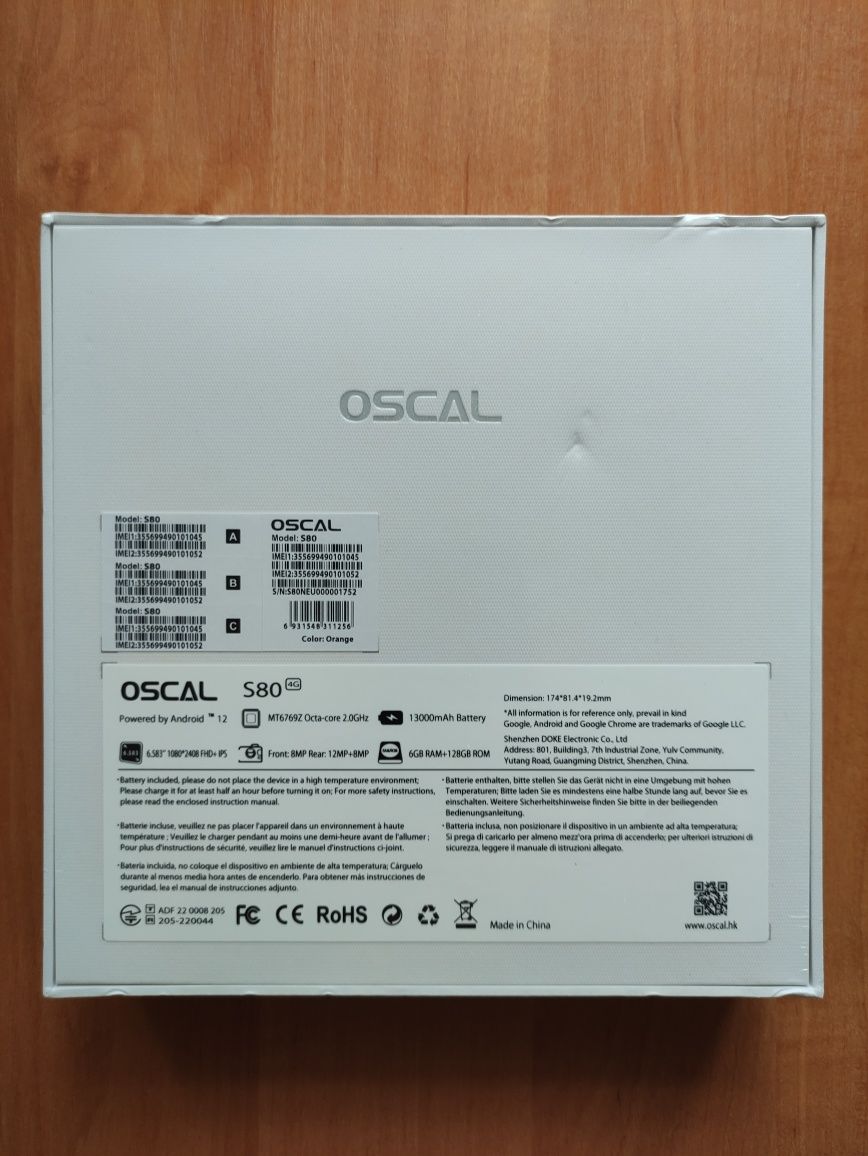 Blackview Oscal S80 6/128GB, 13 000 mAh