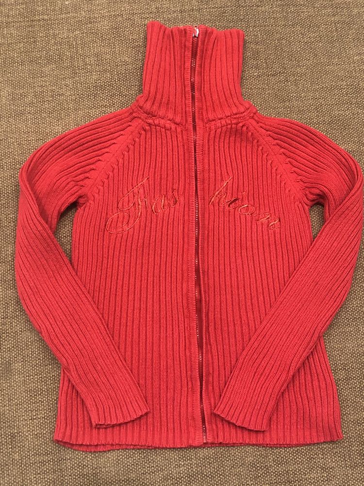 Sweter czerwony dla dziewczynki Zara 116 cm (6-7 lat)