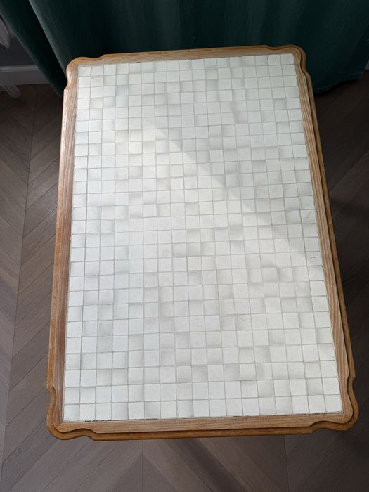 Stolik kawowy drewniany 51x76 retro PRL century modern