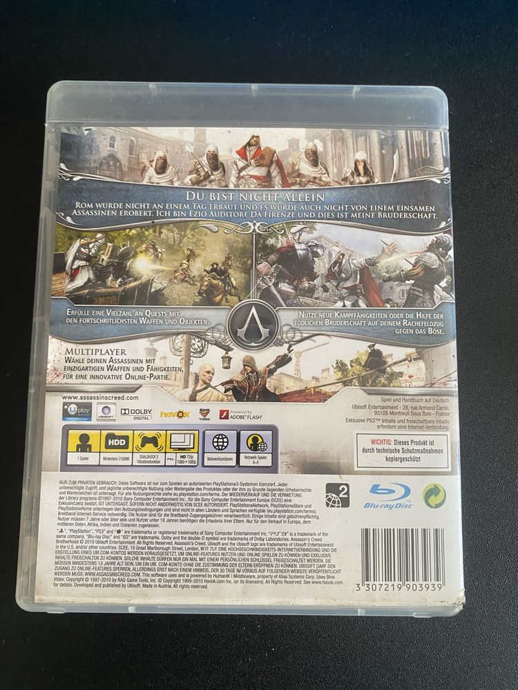 Assasins creed brotherhood ps 3