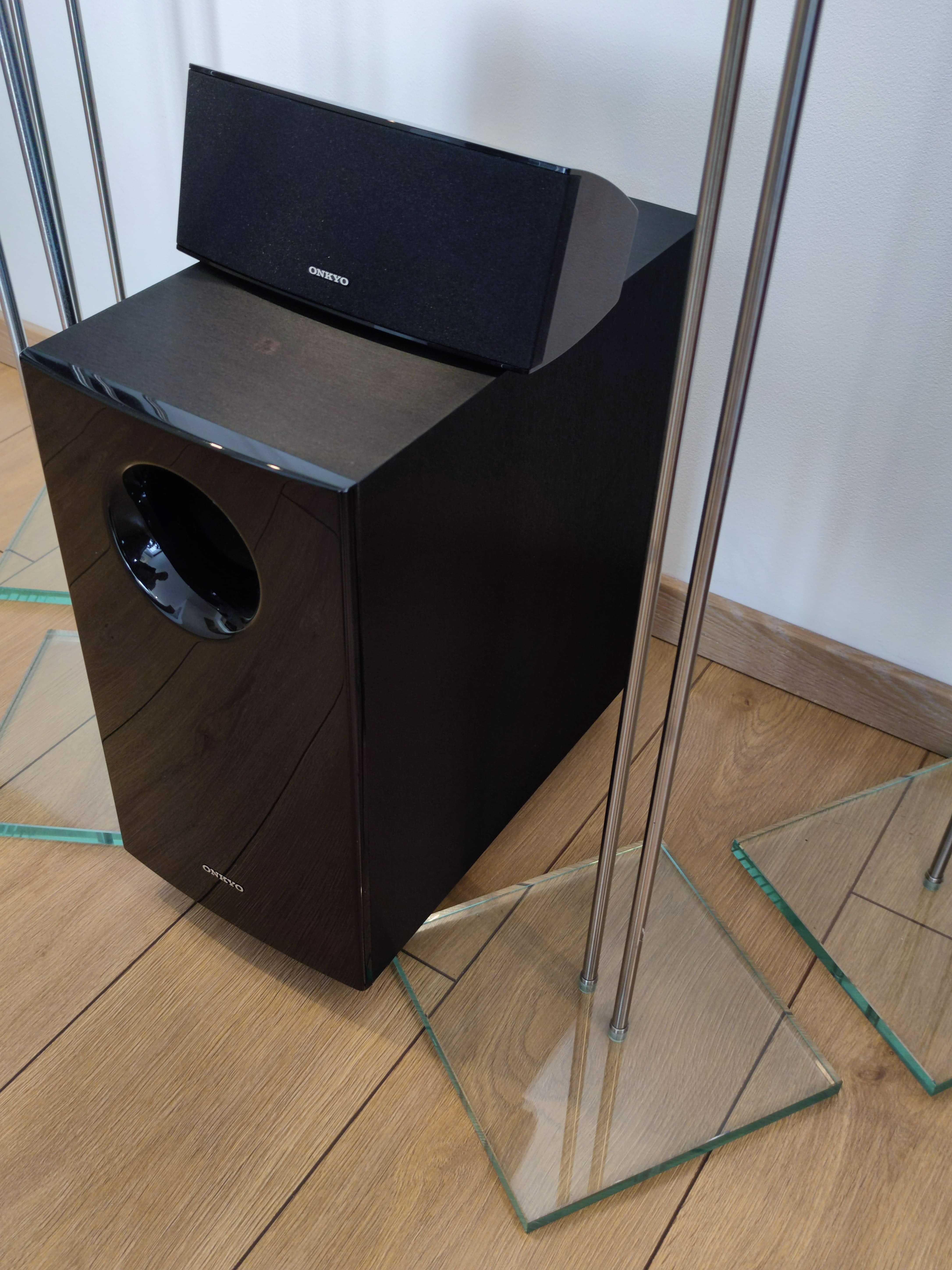 ZESTAW GŁOŚNIKÓW 5.1 ONKYO do kina domowego + stojaki
