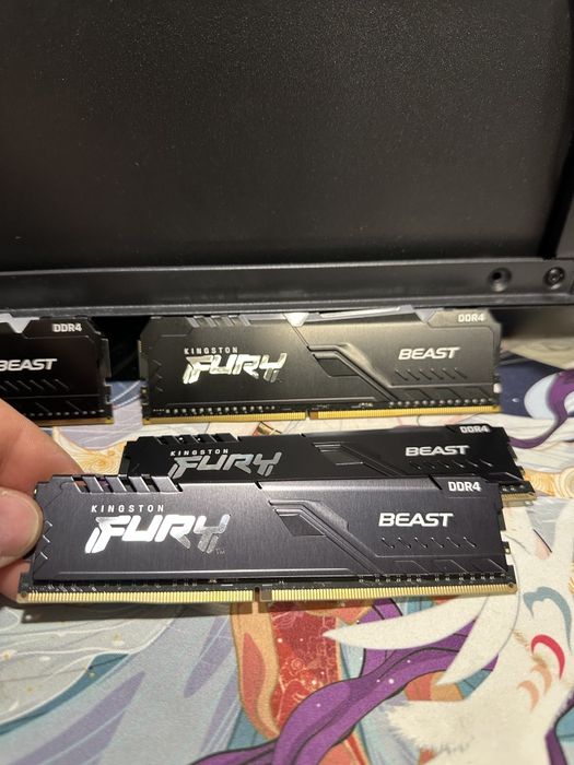 ОЗП Kingston DDR4 16GB (2x8GB) 3200Mhz FURY Beast RGB Black