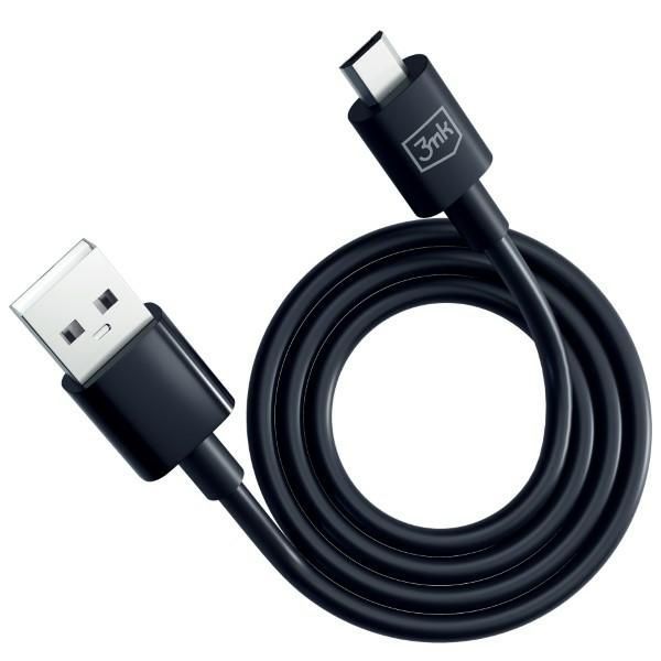 3Mk Hyper Cable Usb-A - Micro Usb 1.2M 5V 2,4A Czarny/Black Kabel