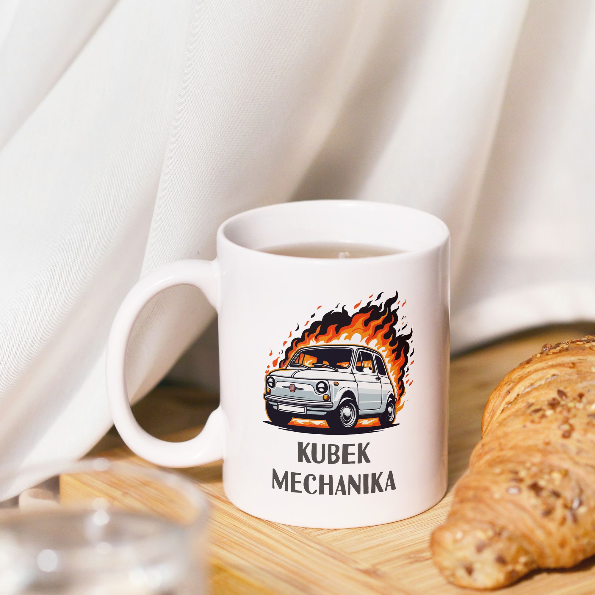 Kubek sublimacja 330ml śmieszny nadruk  DLA MECHANIKA