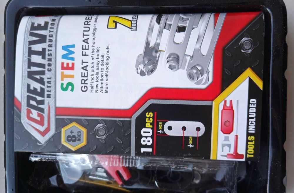 CREATIVMETAL детский металлический конструктор 180 элементов 7 моделей