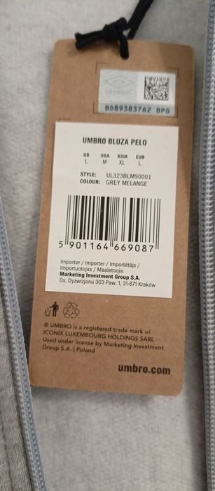 Bluza męska UMBRO rozmiar L