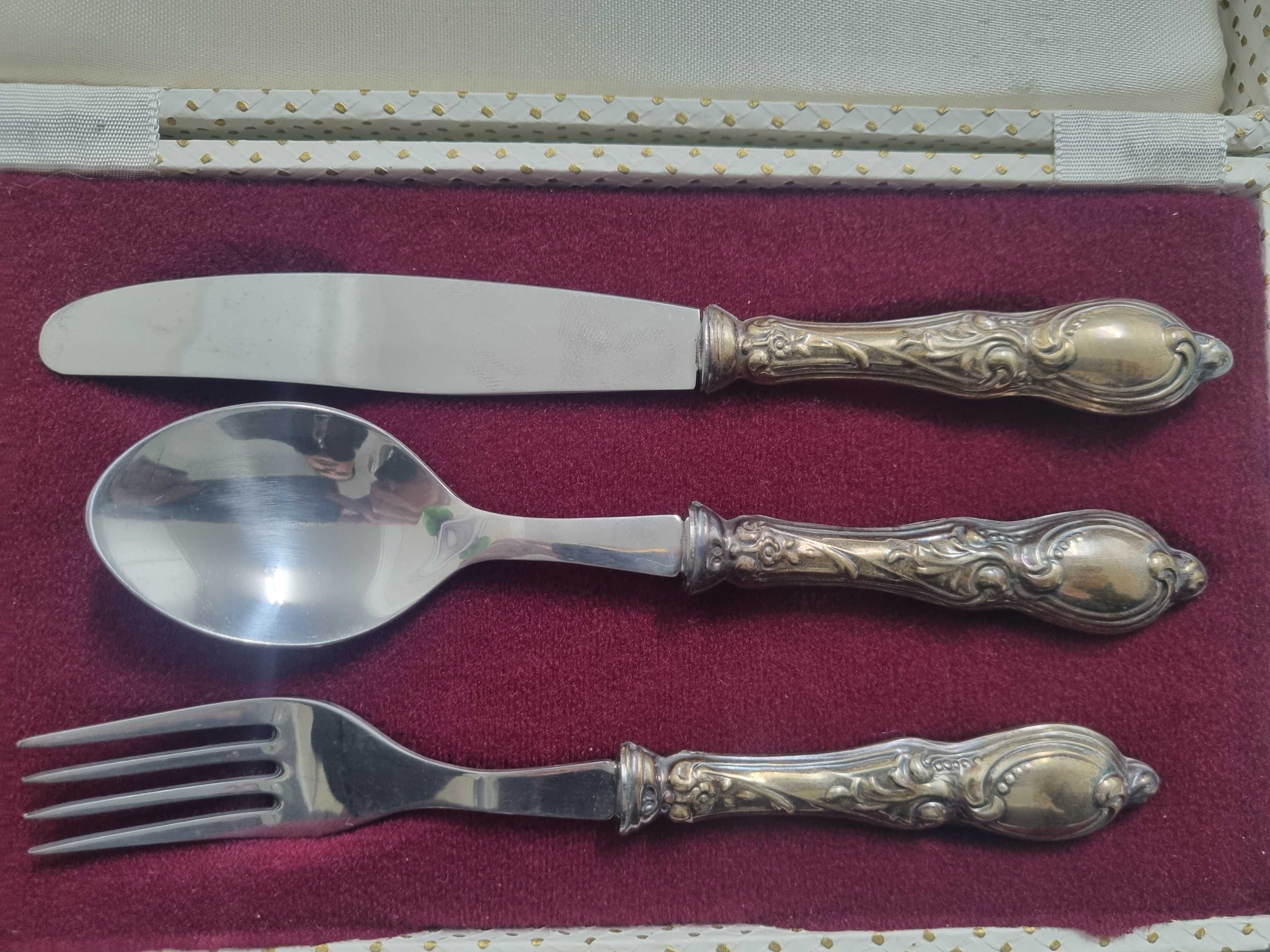 Vintage Conjunto de Talheres em PRATA e inox - Novo