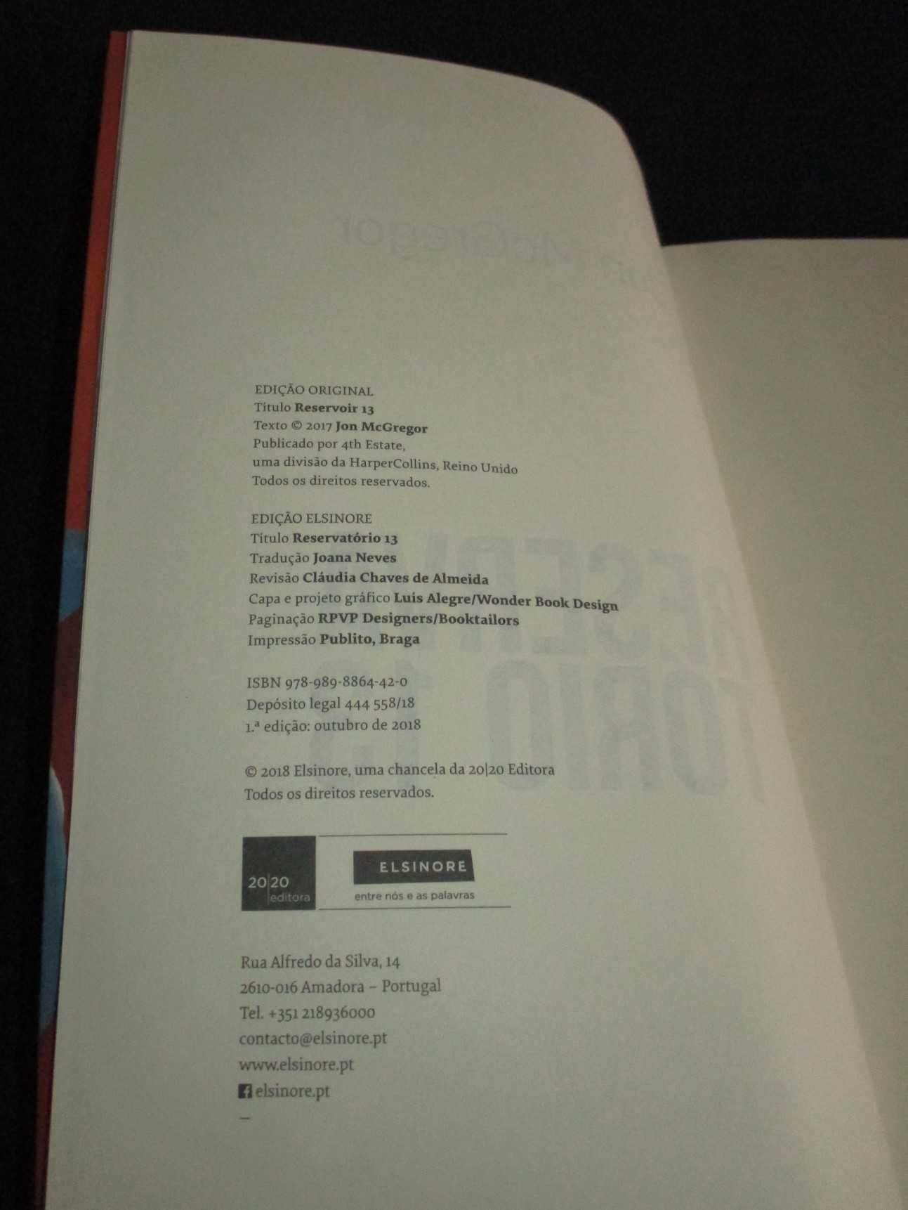 Livro Reservatório 13 Jon McGregor