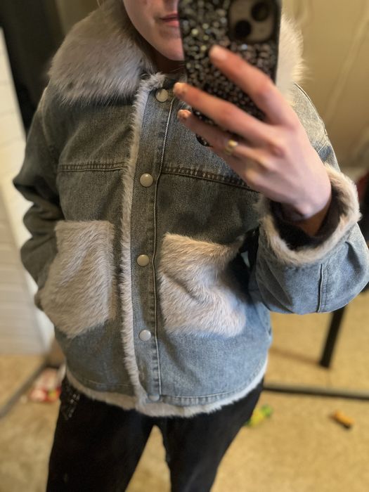 Джинсовая куртка с мехом, джинсовка