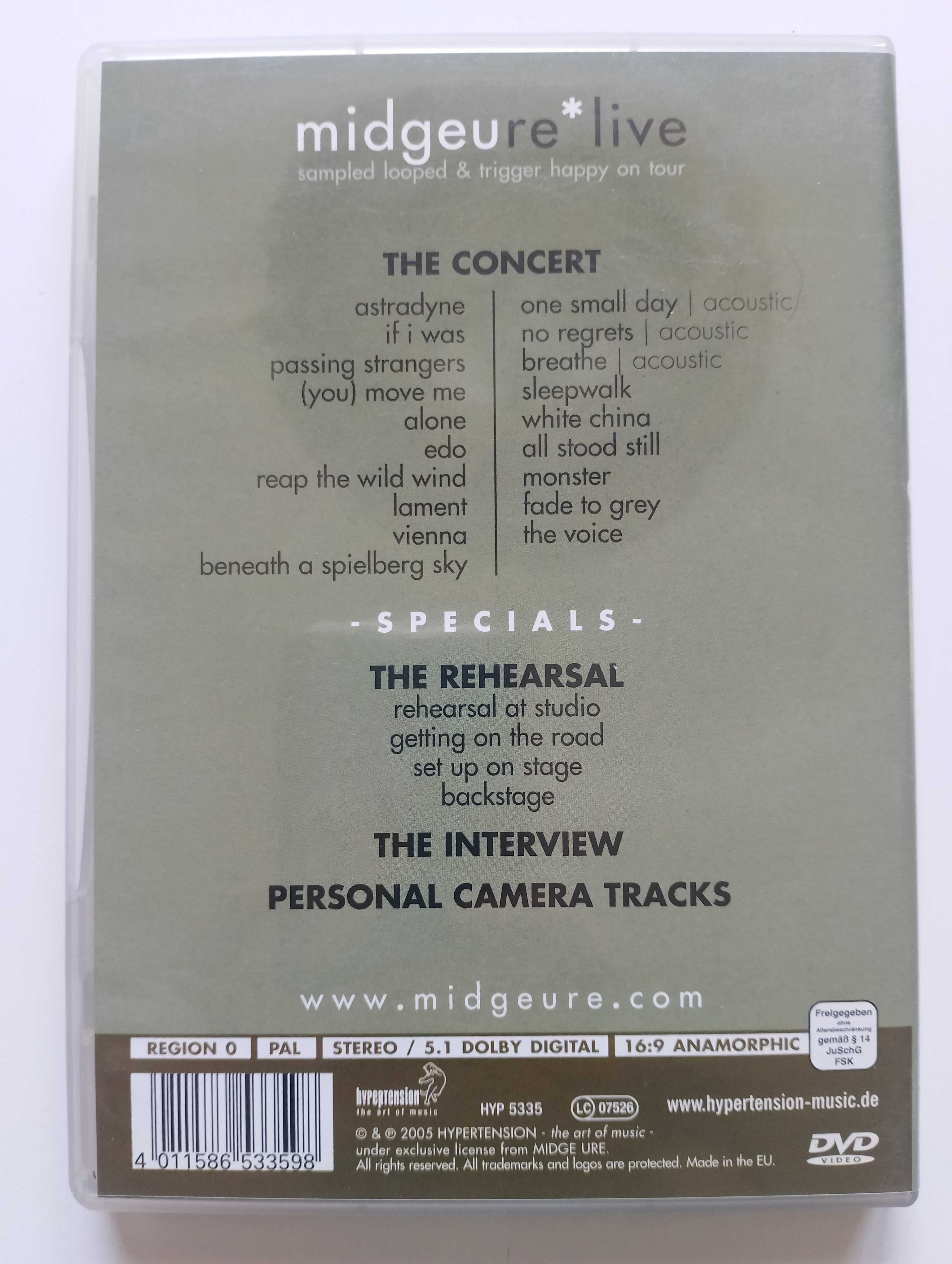 Midge Ure - Live Sampled Looped & Trigger Ultravox DVD