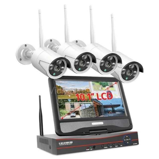 Sistema * 8 Canais CCTV * 4 câmaras * WiFi/Sem Fios * FullHD