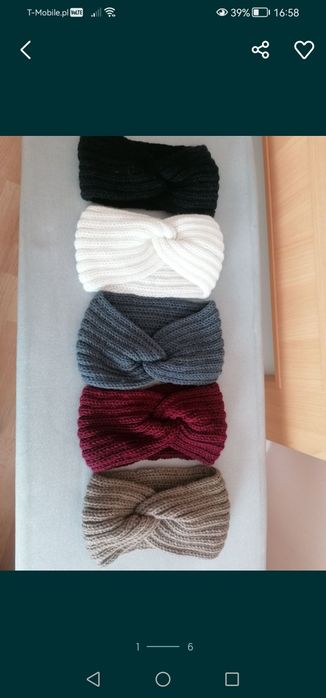 NOWE  ciepłe opaski na głowę w 4 kolorach