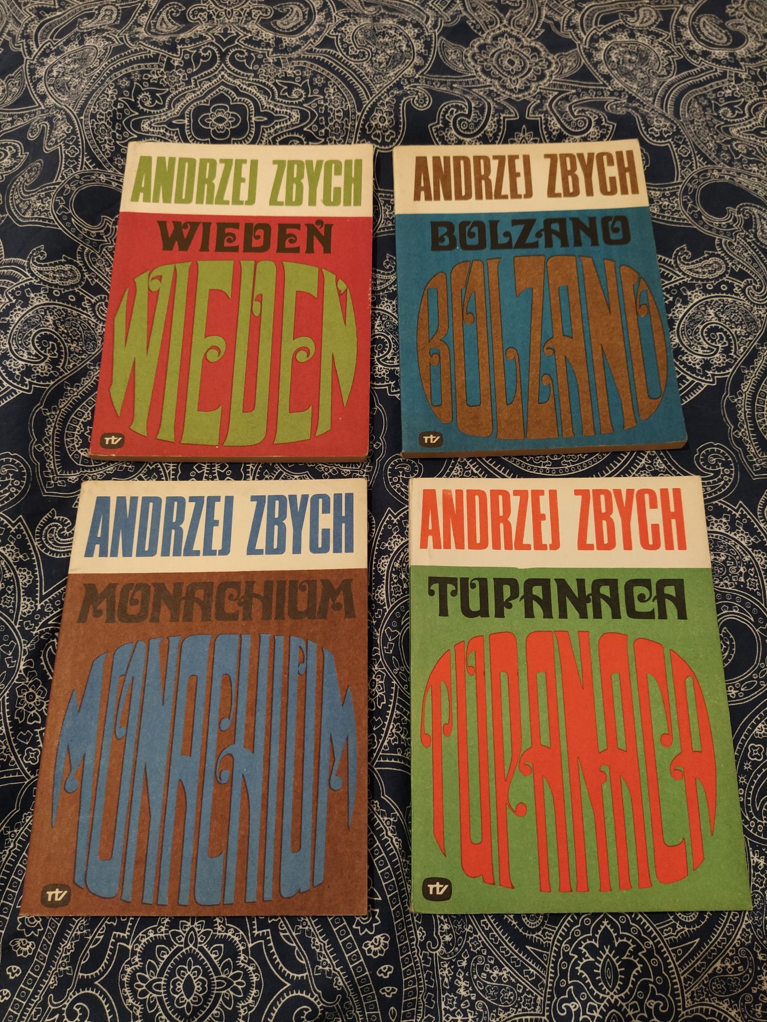 Cztery książki Andrzej Zbych - Monachium, Wiedeń, Bolzano, Tupanaca