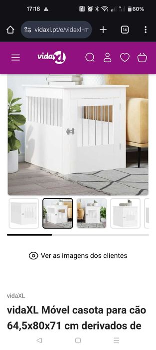 GRÁTIS: Gaiola branca de madeira para cão