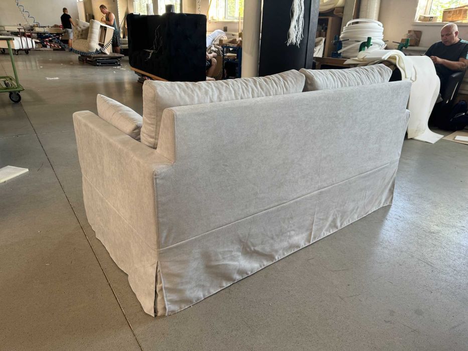 Sofa Paphos, mikrofibra szary, zdejmowany pokrowiec, DARMOWA DOSTAWA!