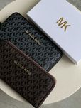 Кошелек женский Michael Kors большой гаманець корс чорний коричневий