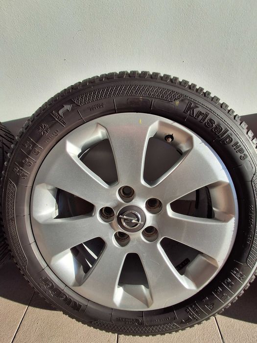 Alufelgi 17" 5x120 OPEL Insignia z oponami zimowymi Kleber jak nowe!