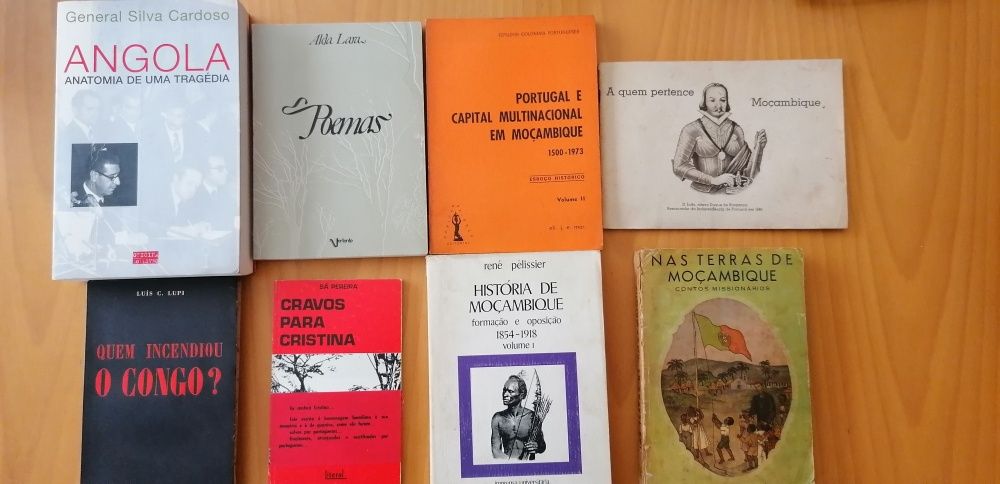 Livros Angola/Moçambique/Guiné/Cabo Verde (vários preços)