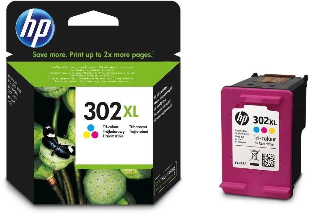 tusz hp f6u67ae trójkolorowy wydajność 330 stron pojemność 8 ml