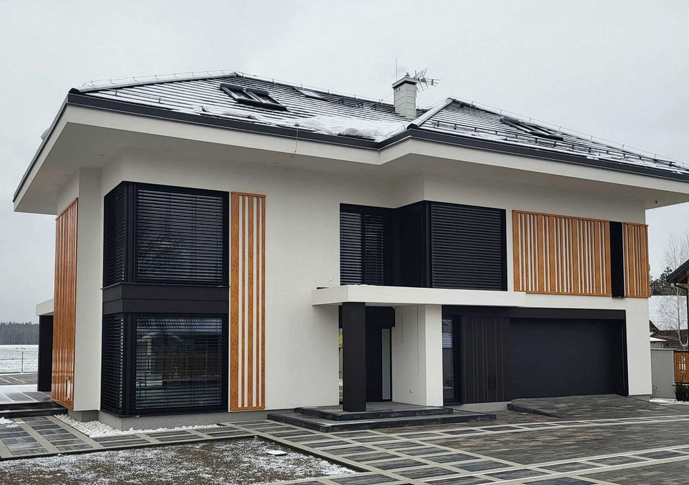 Brama garażowa 2000x2000 Antracyt brąz srebrna segmentowa ocieplana