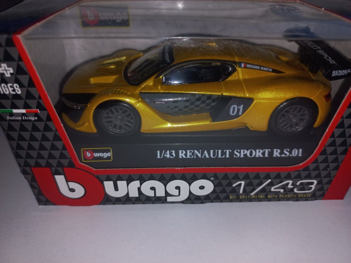 Bburago Renault Sport R.S 01,skala 1:43,seria Race na podstawce