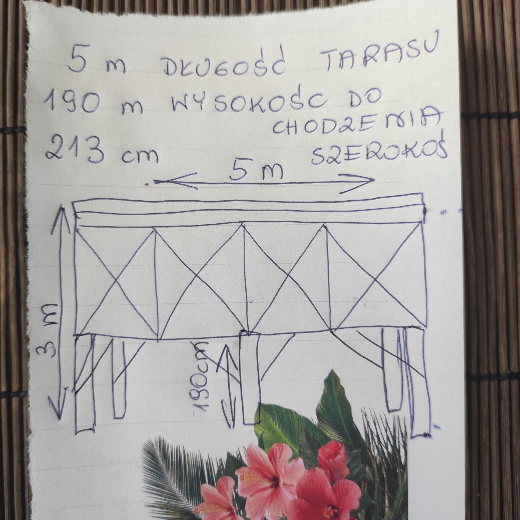 Taras 5m szer 213 wys 190cm