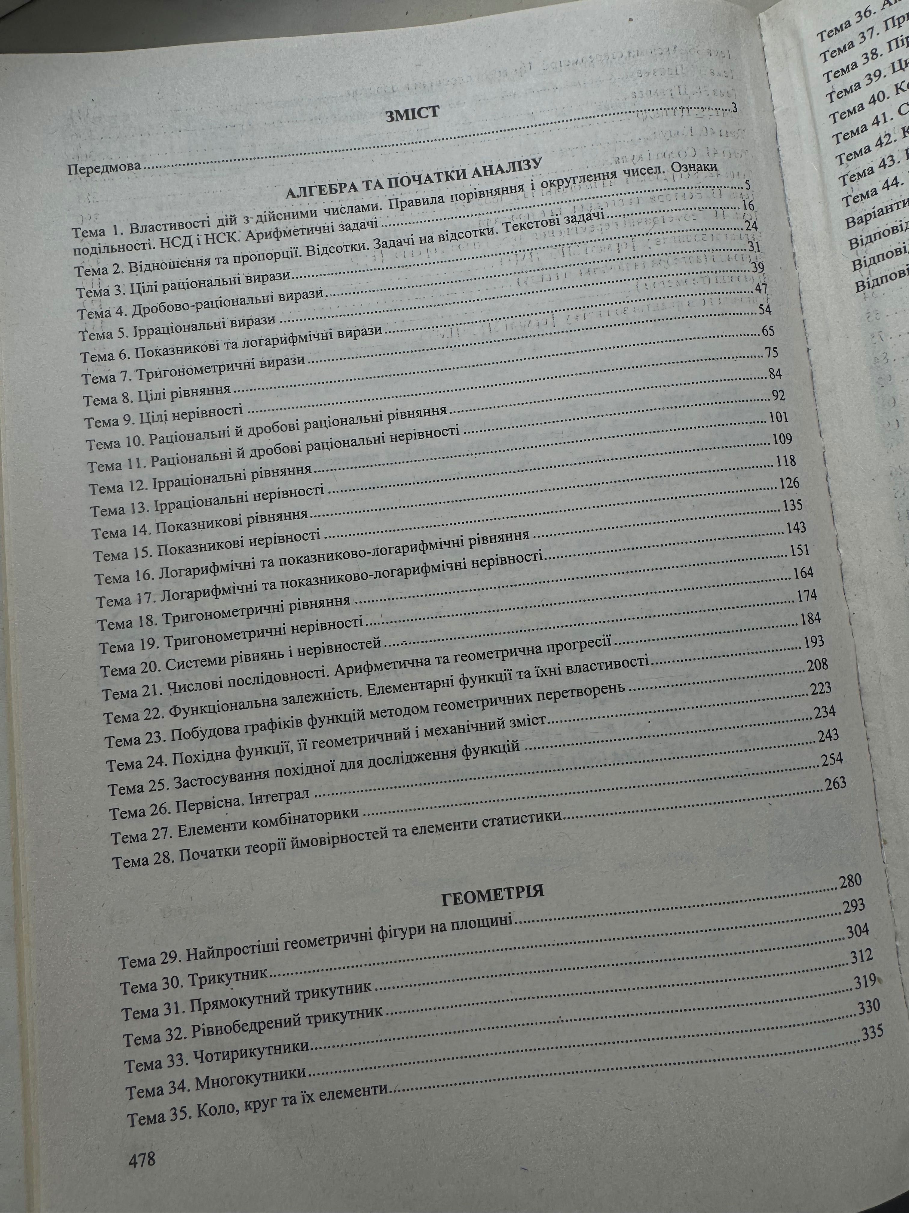 Математика ЗНО/НМТ
