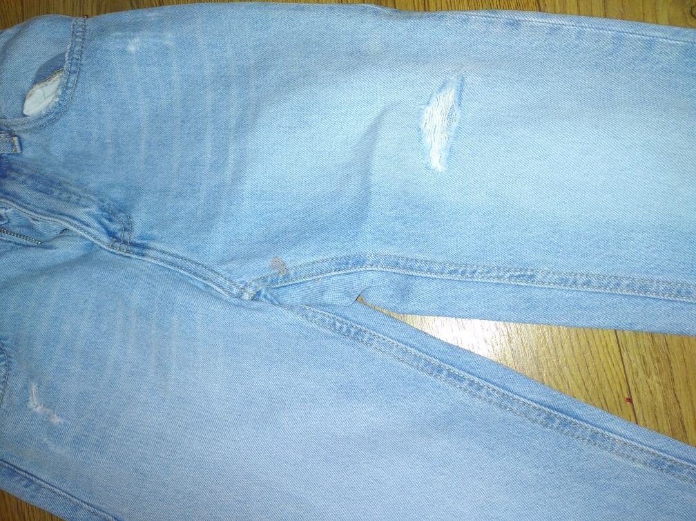 Spodnie jeansy rurki mom fit Zara Reserved r. 140
