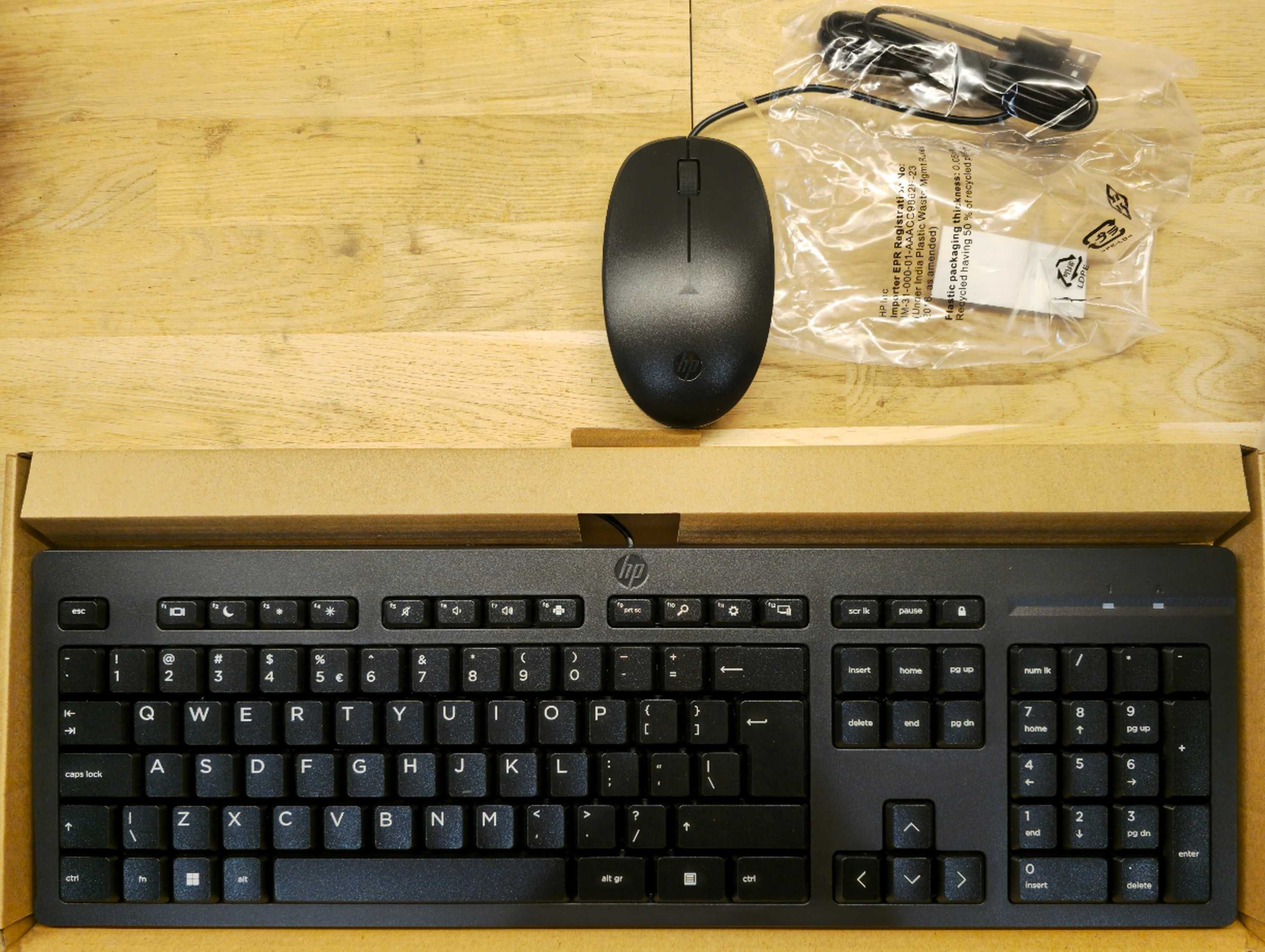 Zestaw przewodowy klawiatura i mysz HP 125 Nowy