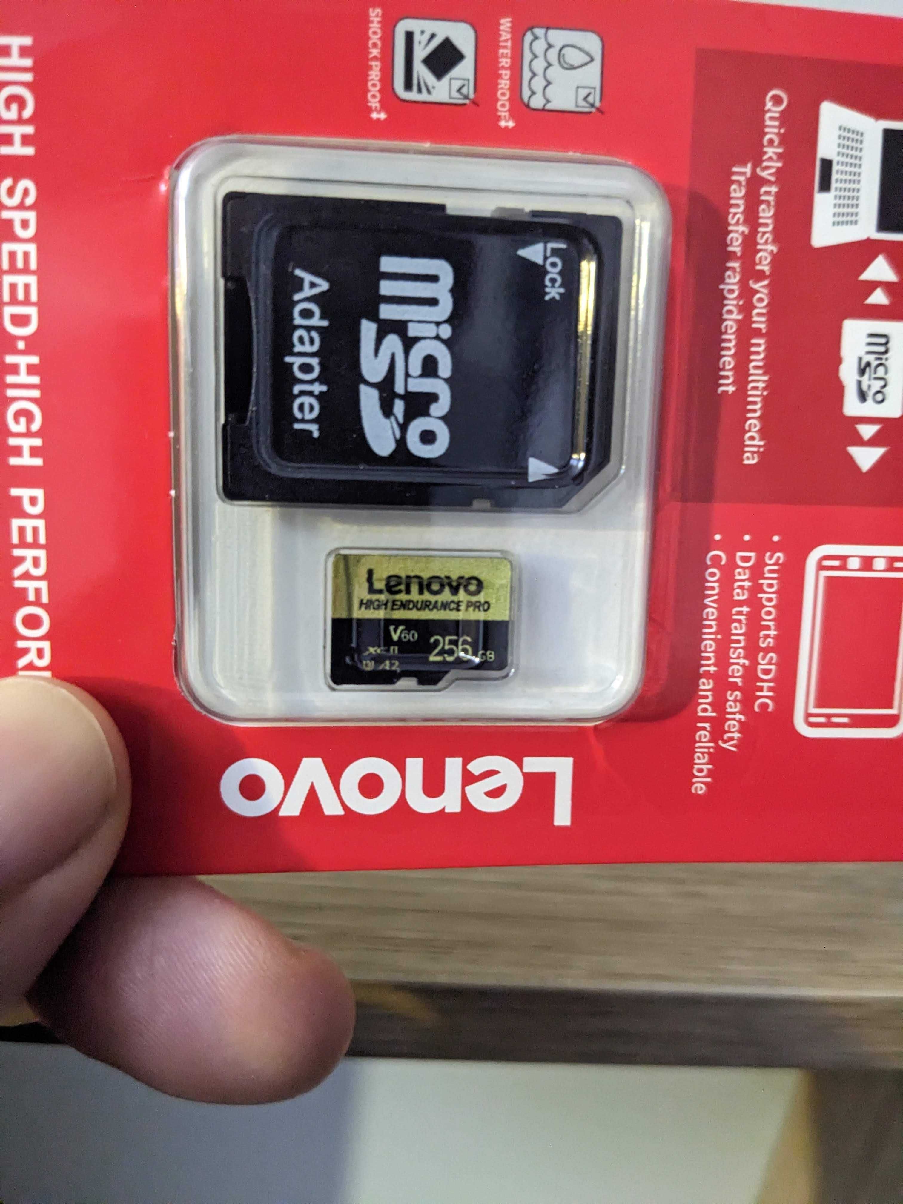 Lenovo Cartão Micro SD 256GB V60 4K - Novo