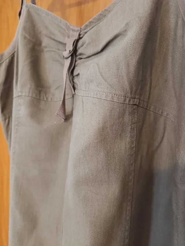 Vestido comprido castanho
