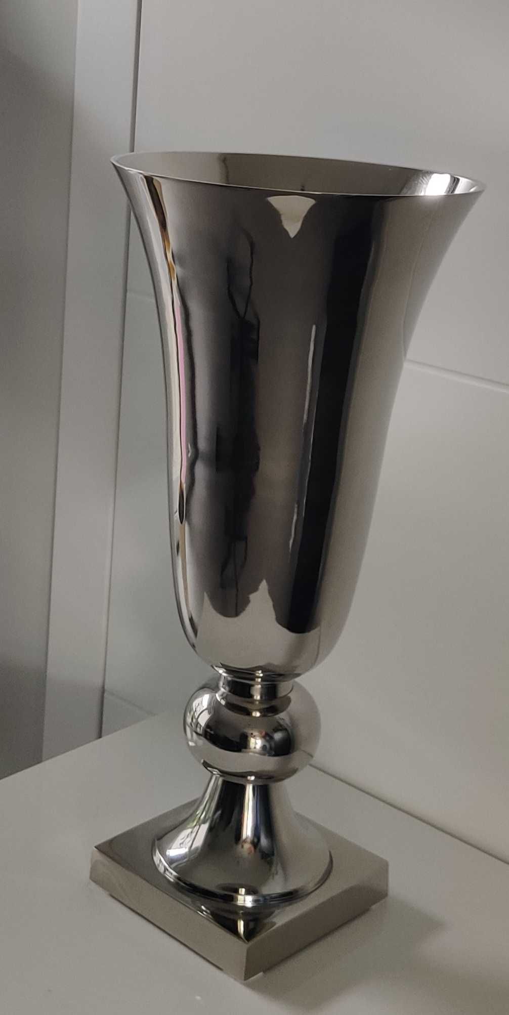 WAZON klasyczny srebrny z niklu wys. 52 cm