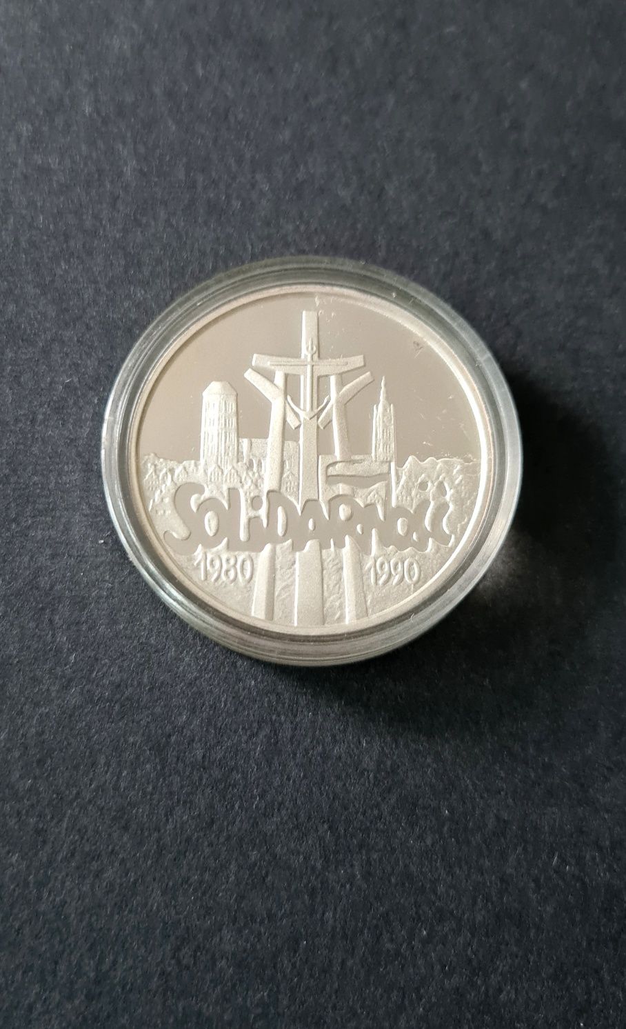 Srebrna moneta kolekcjonerska Solidarność 100000 Mała Gruba