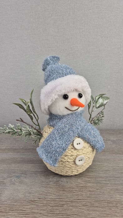 Новорічний Сніговик ручної роботи (Різдвяний декор)