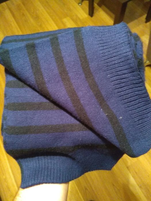 Szalik męski czarno fioletowy