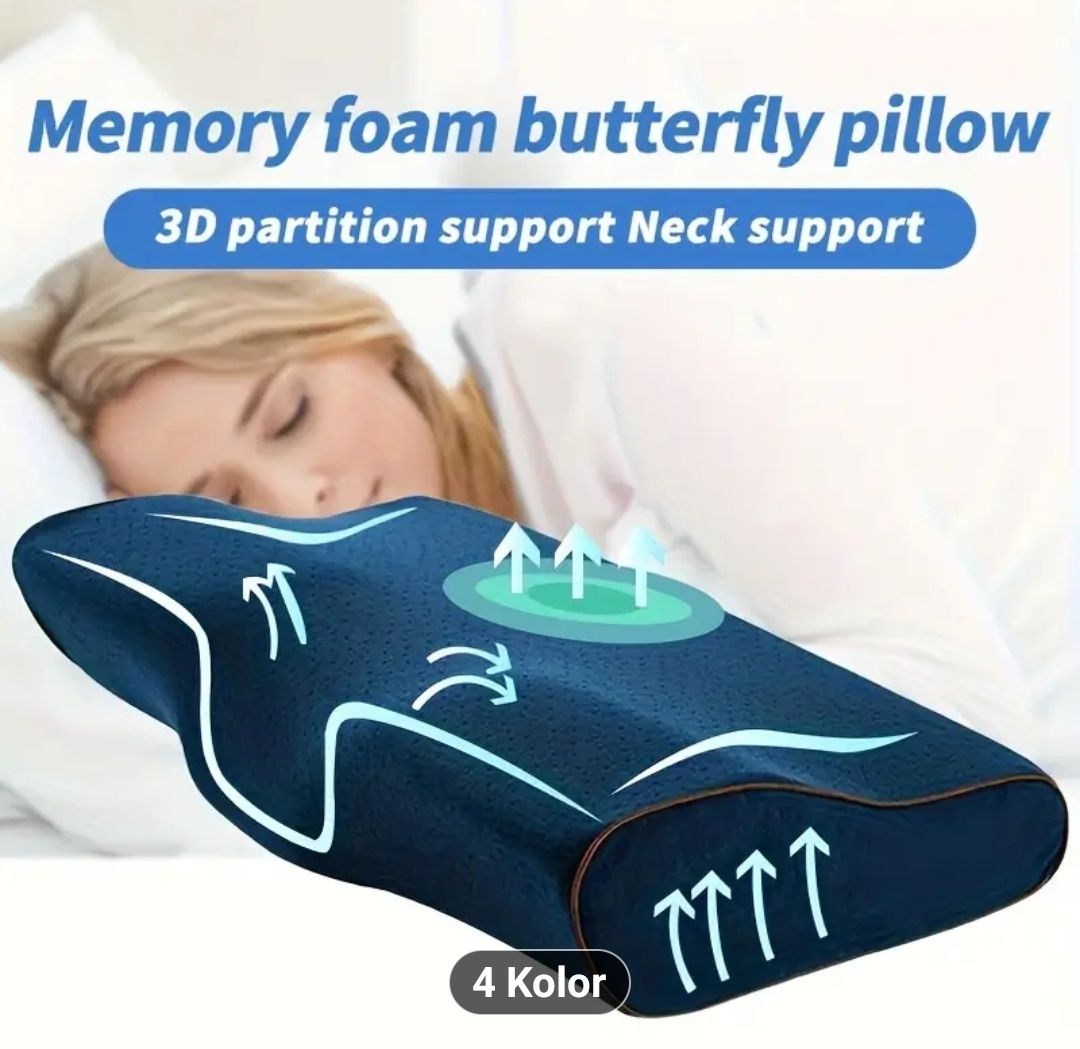 Nowa Poduszka ergonomiczna memory foam konturowa 4d ortopedyczna
